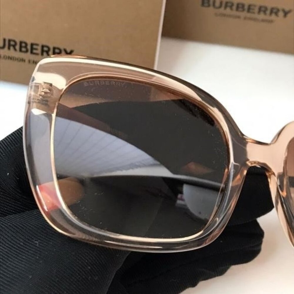 New - 💯 Original Burberry Caroll Gradient Brown Square Ladies Sunglasses BE432 - Picture 12 of 14